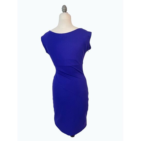 Diane von Furstenberg DVF Jori ruched Purple Sleeveless Dress 6 8 - Picture 4 of 6